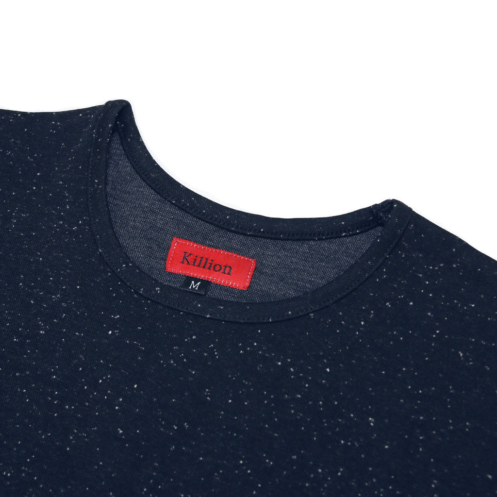 Speckle Dropped Shoulder SS - Navy