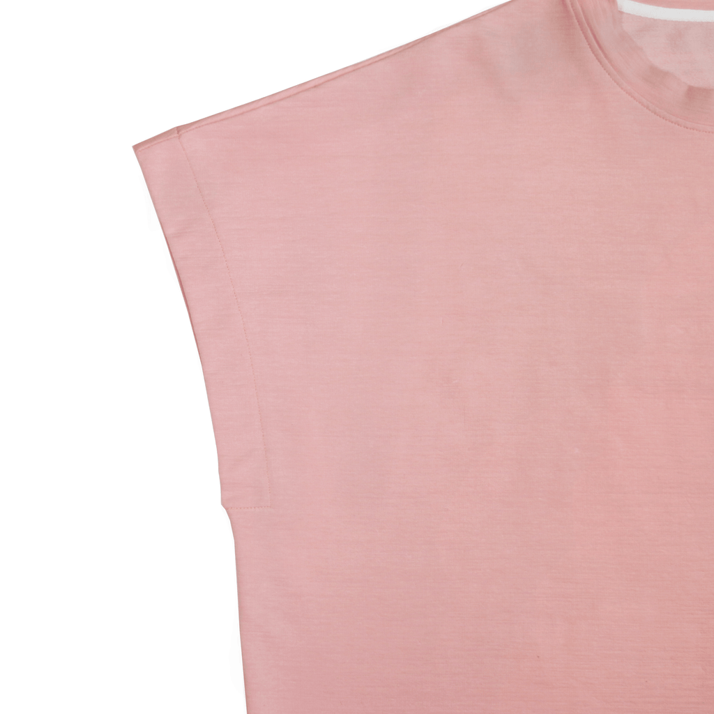 Loose Cut-Off Top - Peach