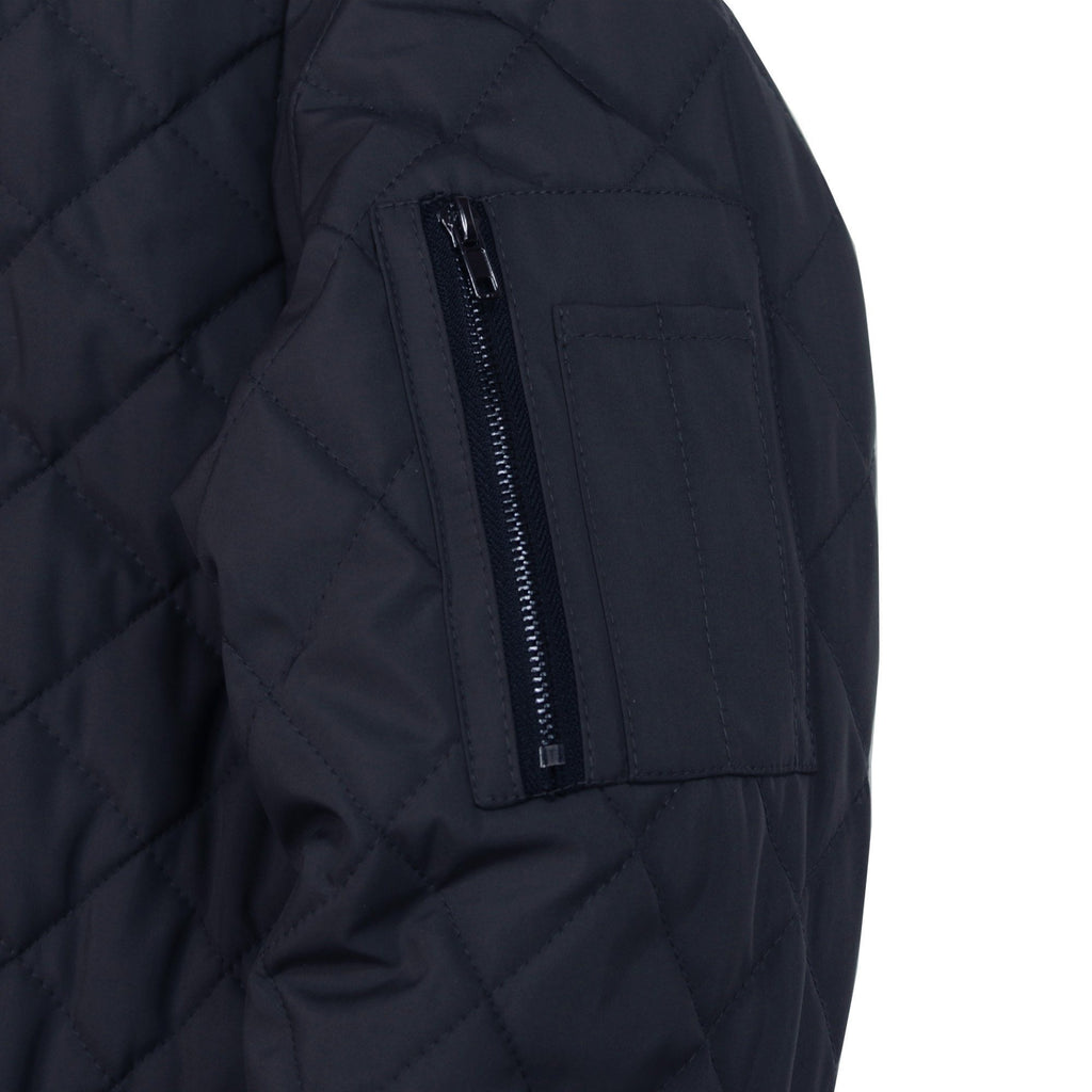 Quilted MA-1 Bomber Jacket - Navy