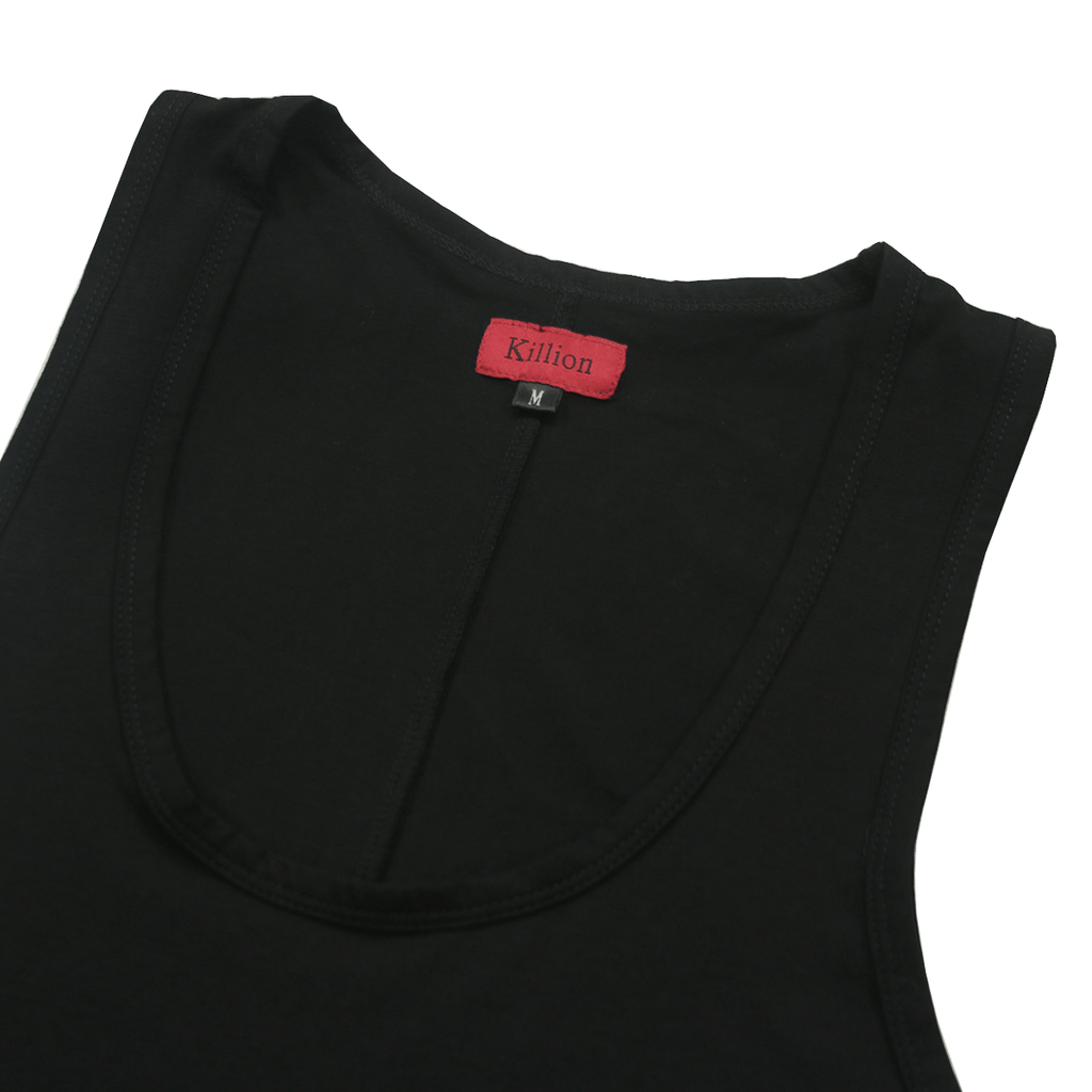 SI Scalloped Tank Top - Black