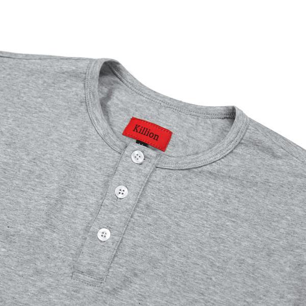 Standard LS Henley - Heather Grey