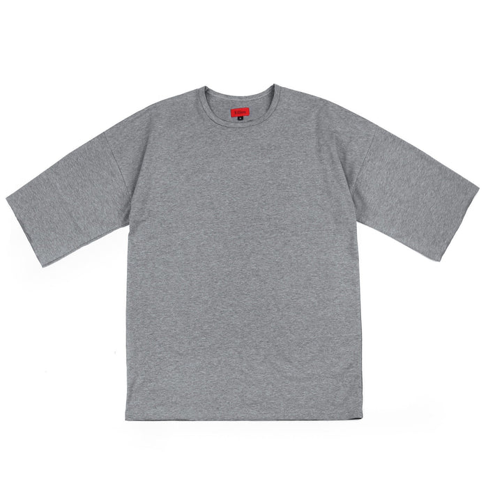 3/4 Sleeve Boxy Shirt - Charcoal Heather
