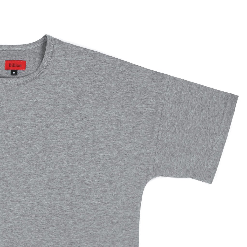 Essential Dropped Shoulder Box Tee - Charcoal Heather