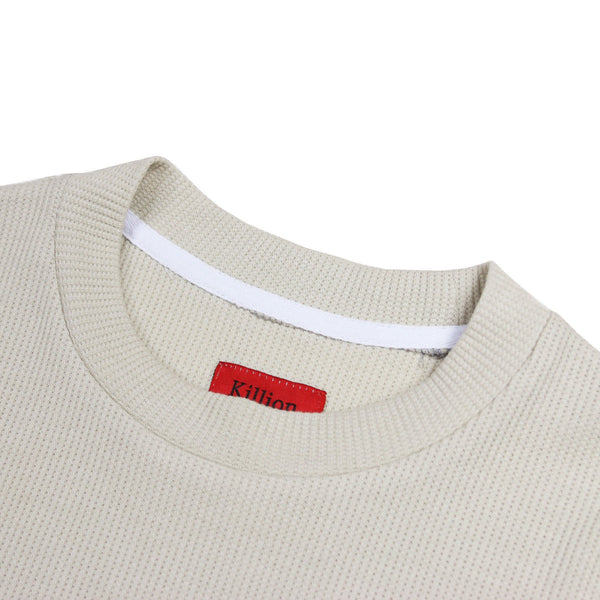『TAKA ORIGINAL』OFF THE LABEL Waffle Knit Cotton Longsleeve LS Crew Waffle Tee – Save Khaki United
