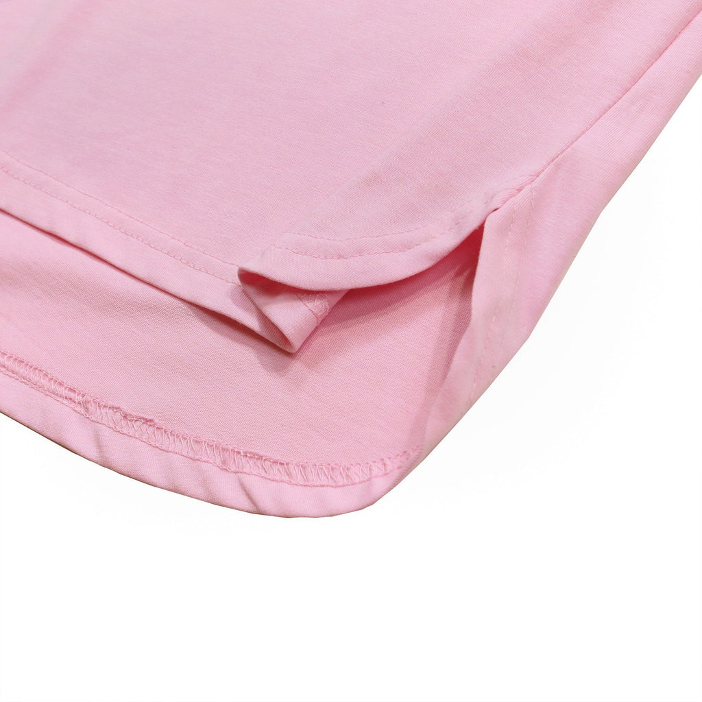 Half Scoop Hem SS Essential - Pink