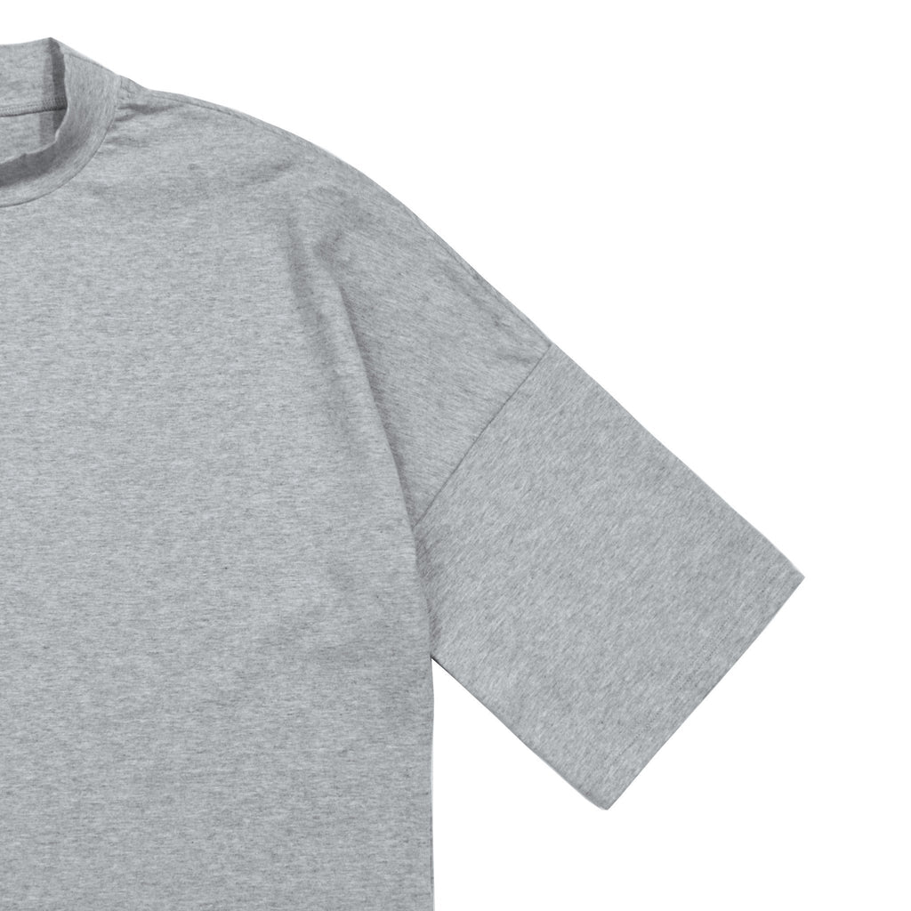 Mock Neck Shirt - Heather Grey