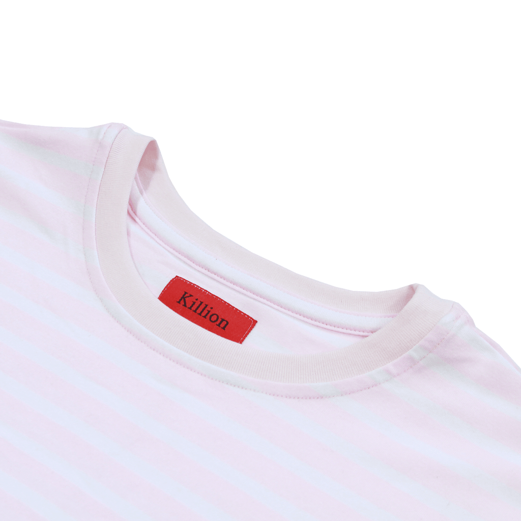 Standard Striped L/S Essential - Peach/White