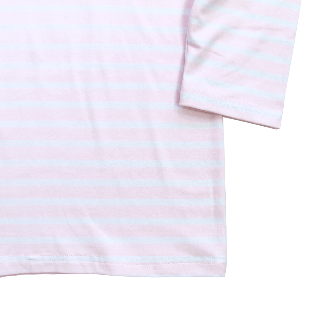 Standard Striped L/S Essential - Peach/White