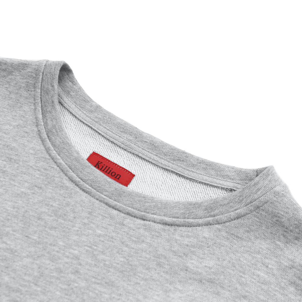 Oversized Double Sleeve Crewneck - Heather Grey