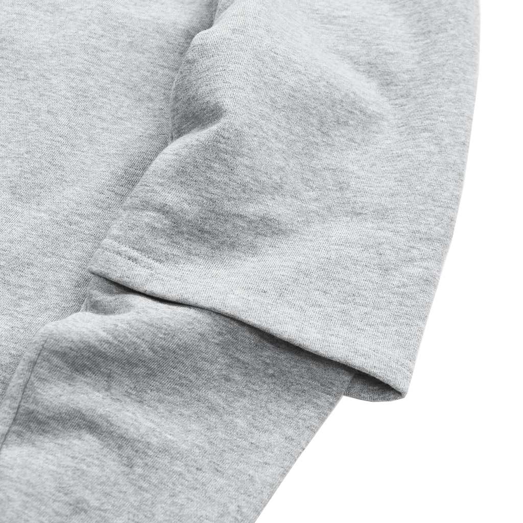 Oversized Double Sleeve Crewneck - Heather Grey