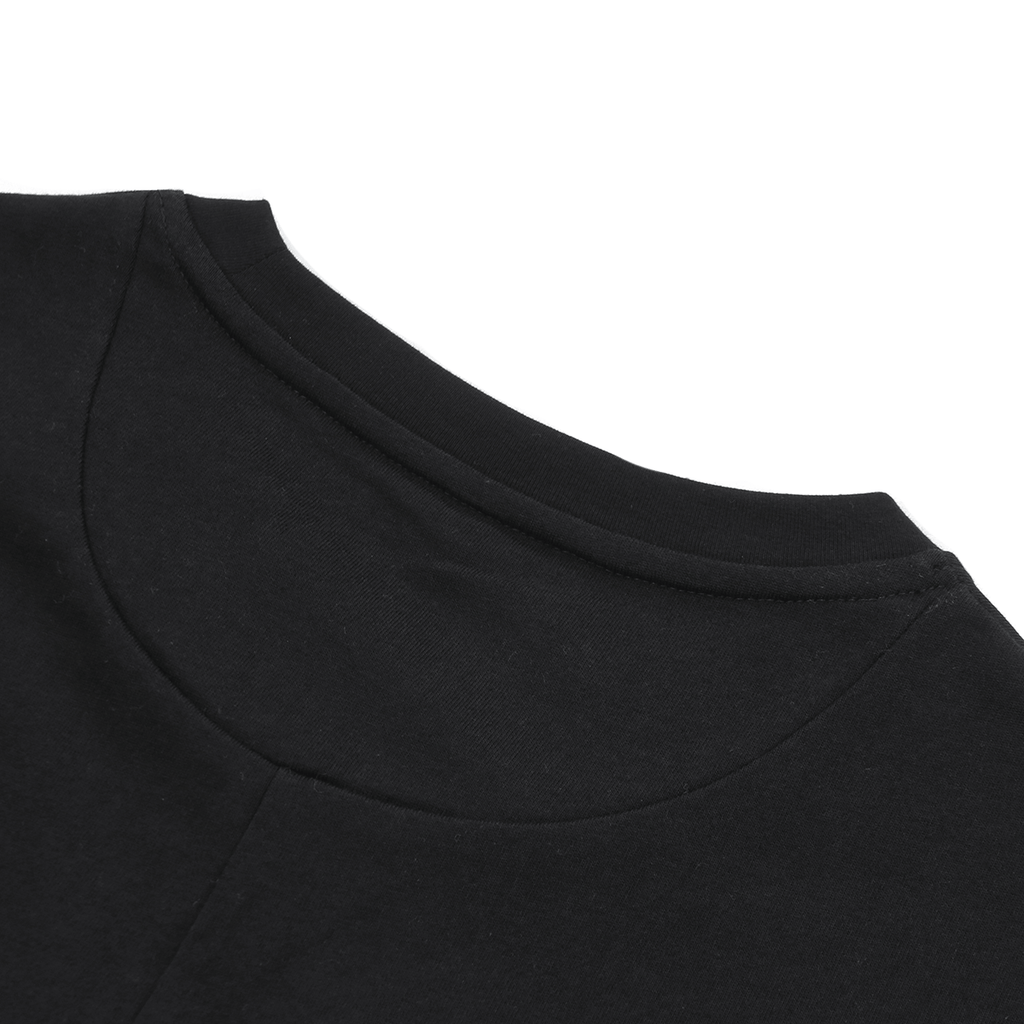 Premium Scallop Extended Tee - Black