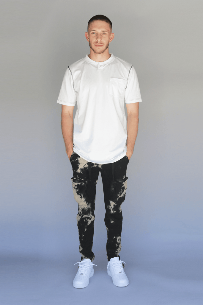 One button pocket Tee - Natural