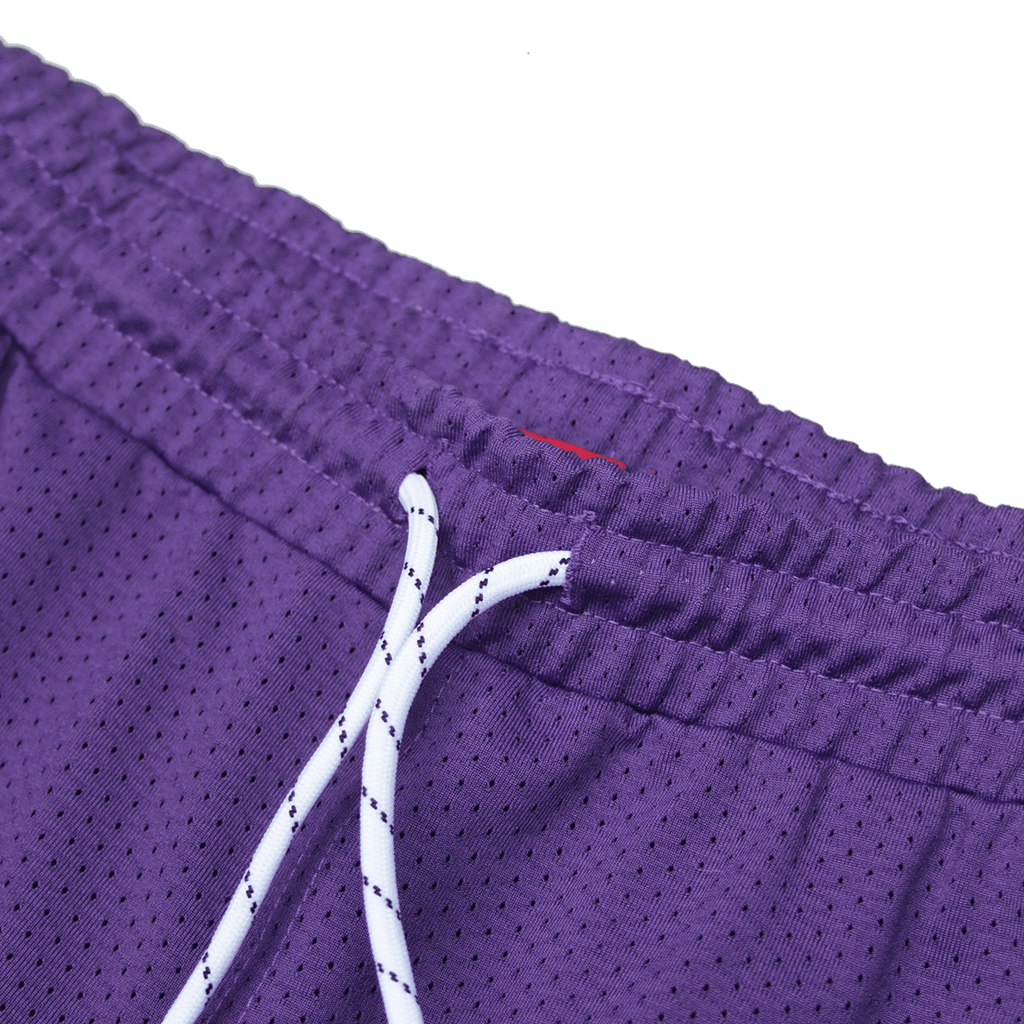 Two-Tone Mesh Shorts - Purple/Gold/White