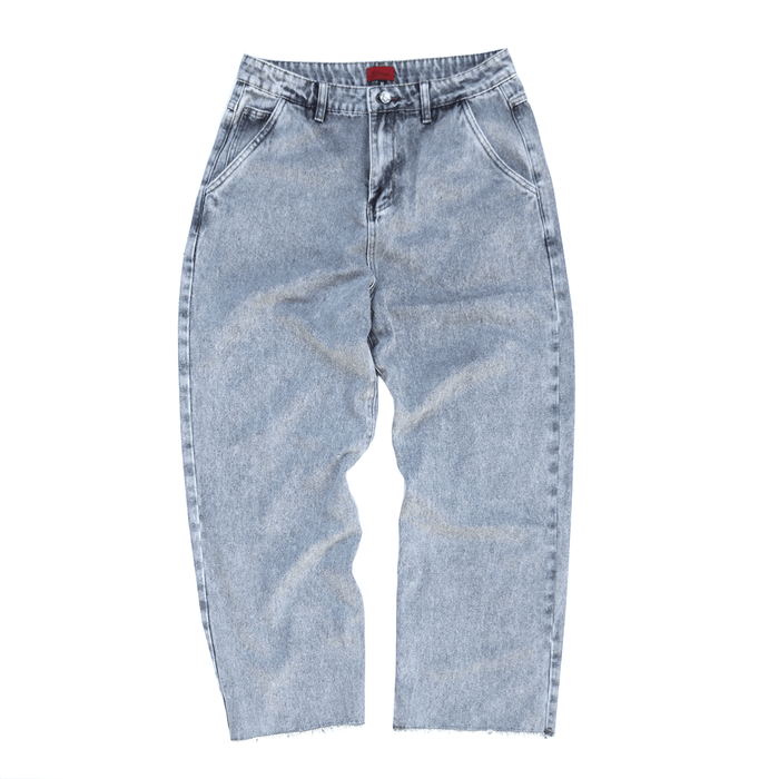 Baggy Stonewashed Denim - Medium Blue