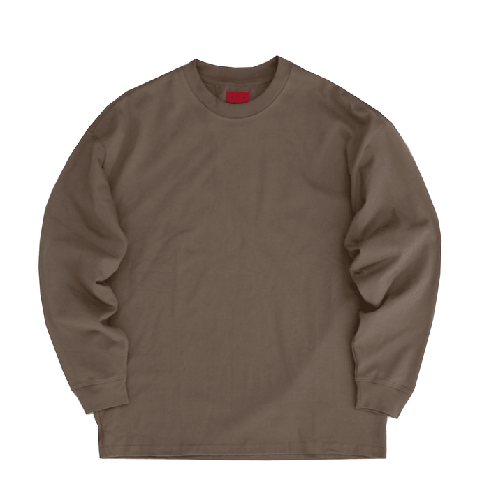 Heavyweight Loose Fit LS - Ash Brown