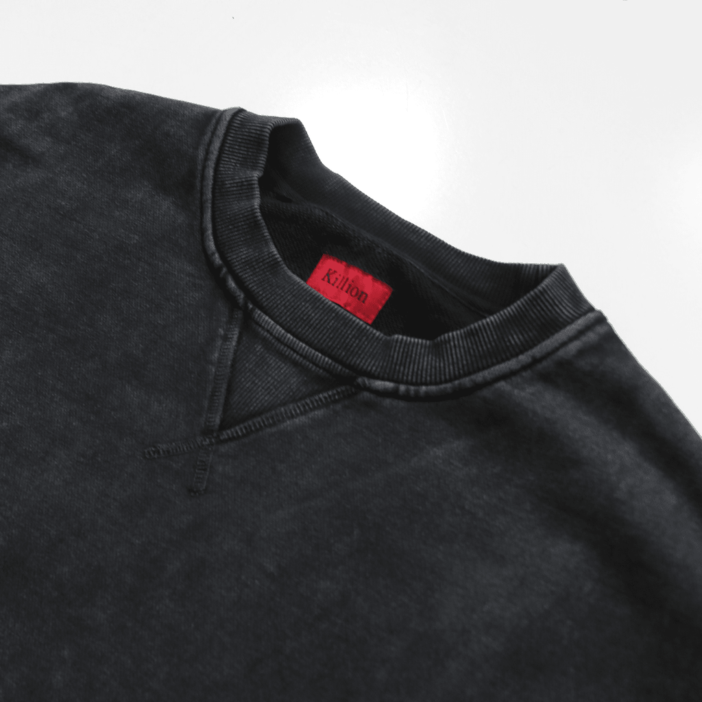 Vintage Washed Crewneck - Washed Black