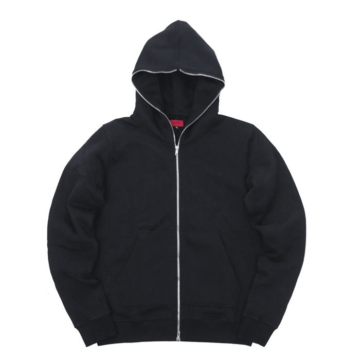 Premium Full X-Zip Hoodie - Black