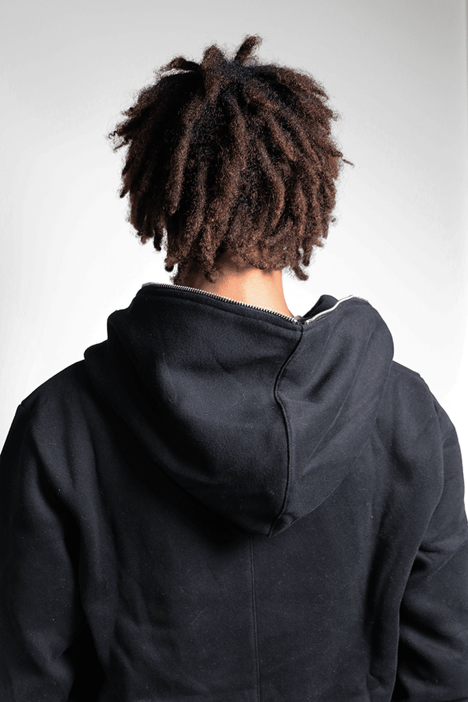 Premium Full X-Zip Hoodie - Black