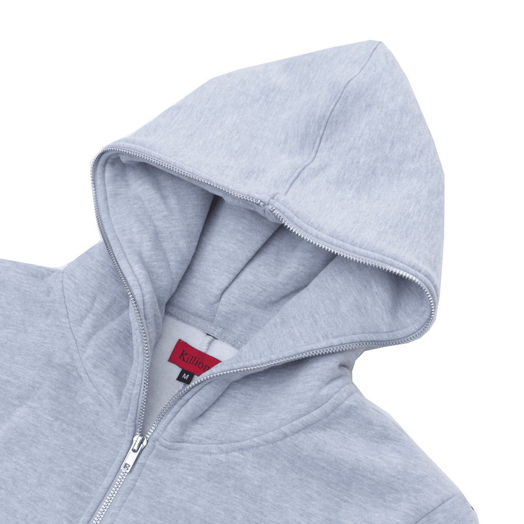 Premium Full X-Zip Hoodie - Heather Grey