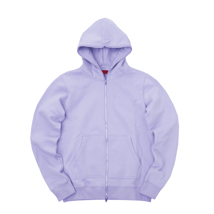 Premium Full X-Zip Hoodie - Soft Lavender