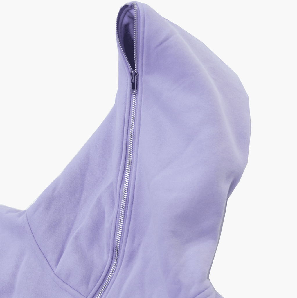 Premium Full X-Zip Hoodie - Soft Lavender