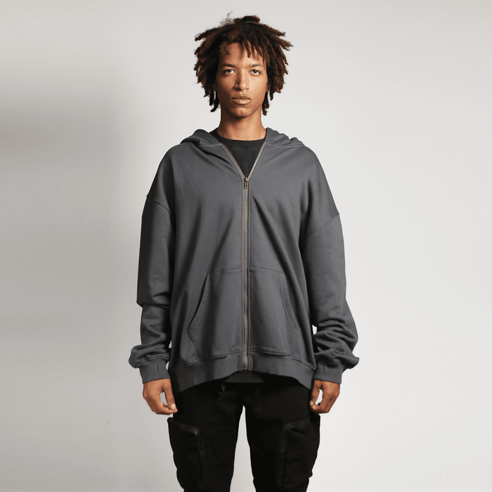 Drop Shoulder Heavywieght Hoodie - Slate