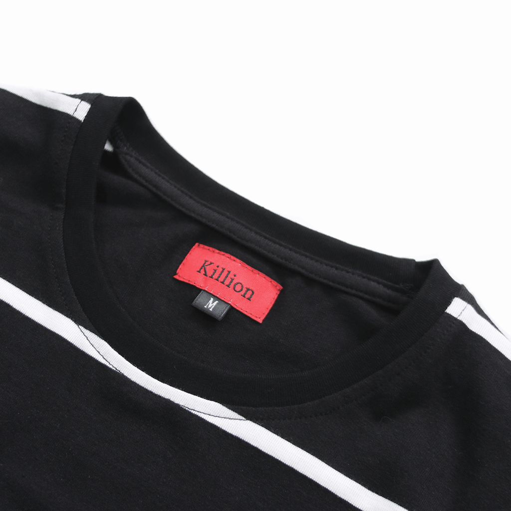 Wide Stripe S/S Tee - Black