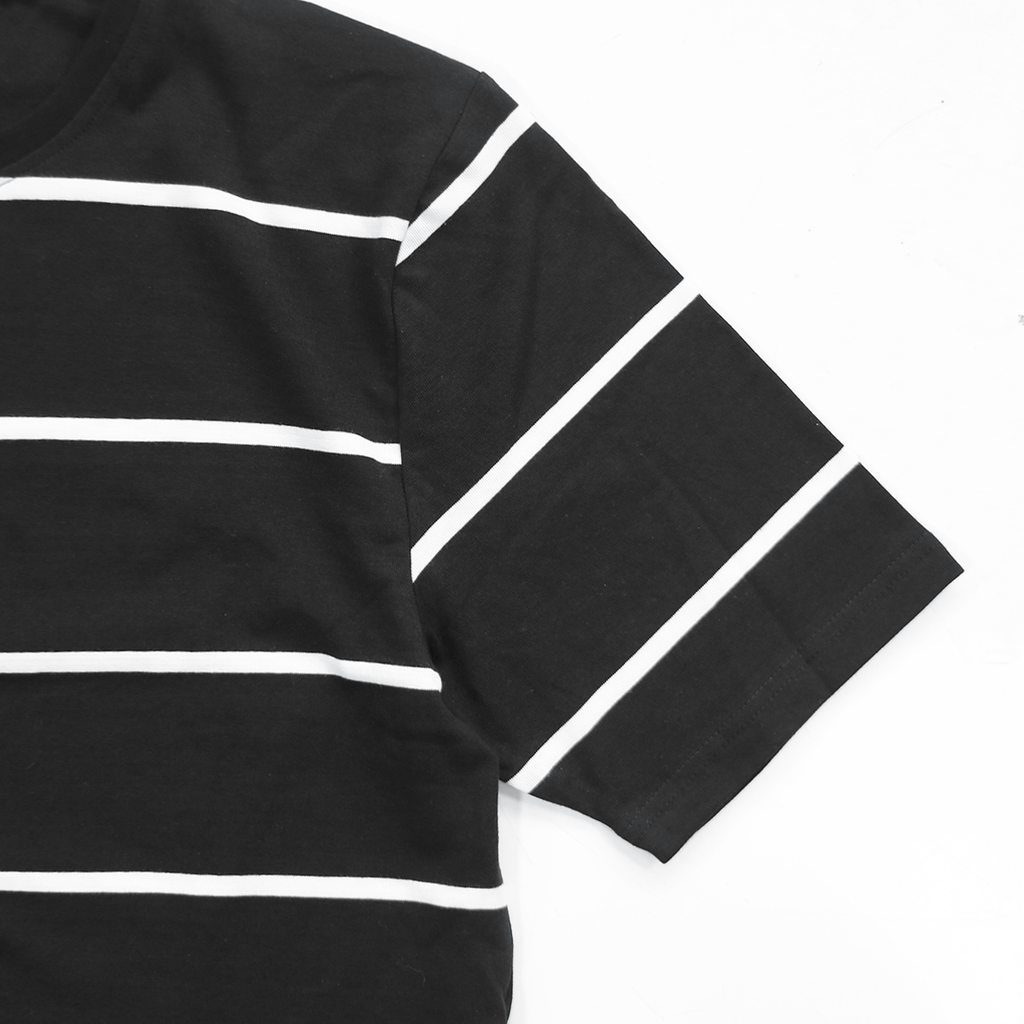 Wide Stripe S/S Tee - Black