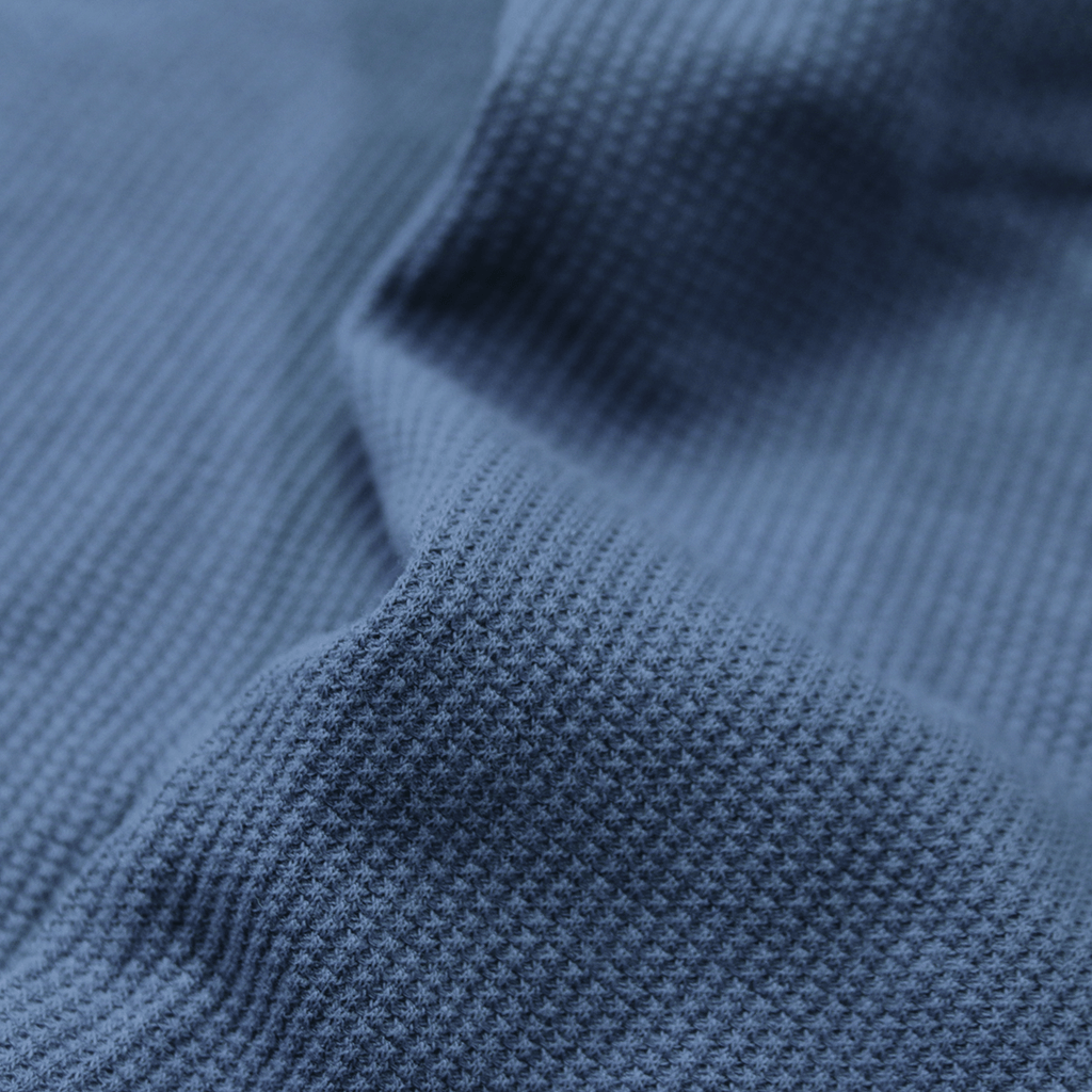 Waffle Knit Long Sleeve - Blue