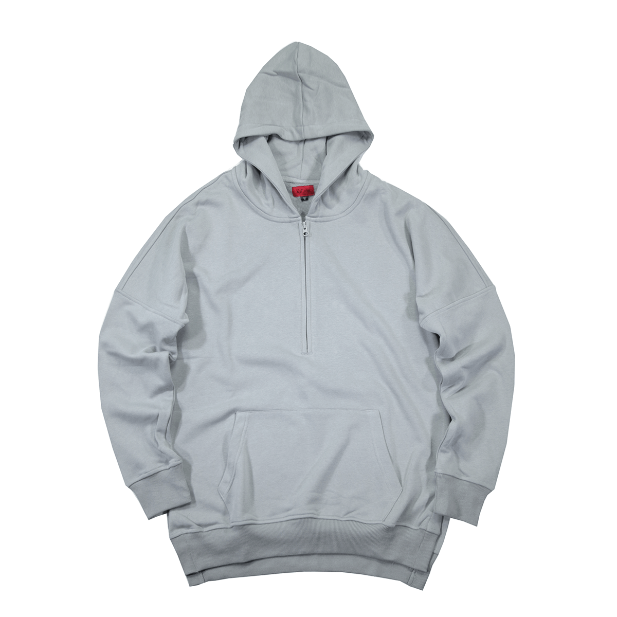 【ANGLAN】Big Pigment Cut-off Sweat Hoodie Big Pigment Cut-off Sweat Hoodie - Grey - ANGLAN
