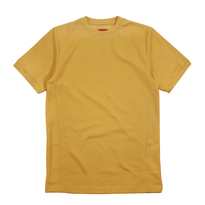 Premium Waffle Knit Short Sleeve - Mustard Yellow