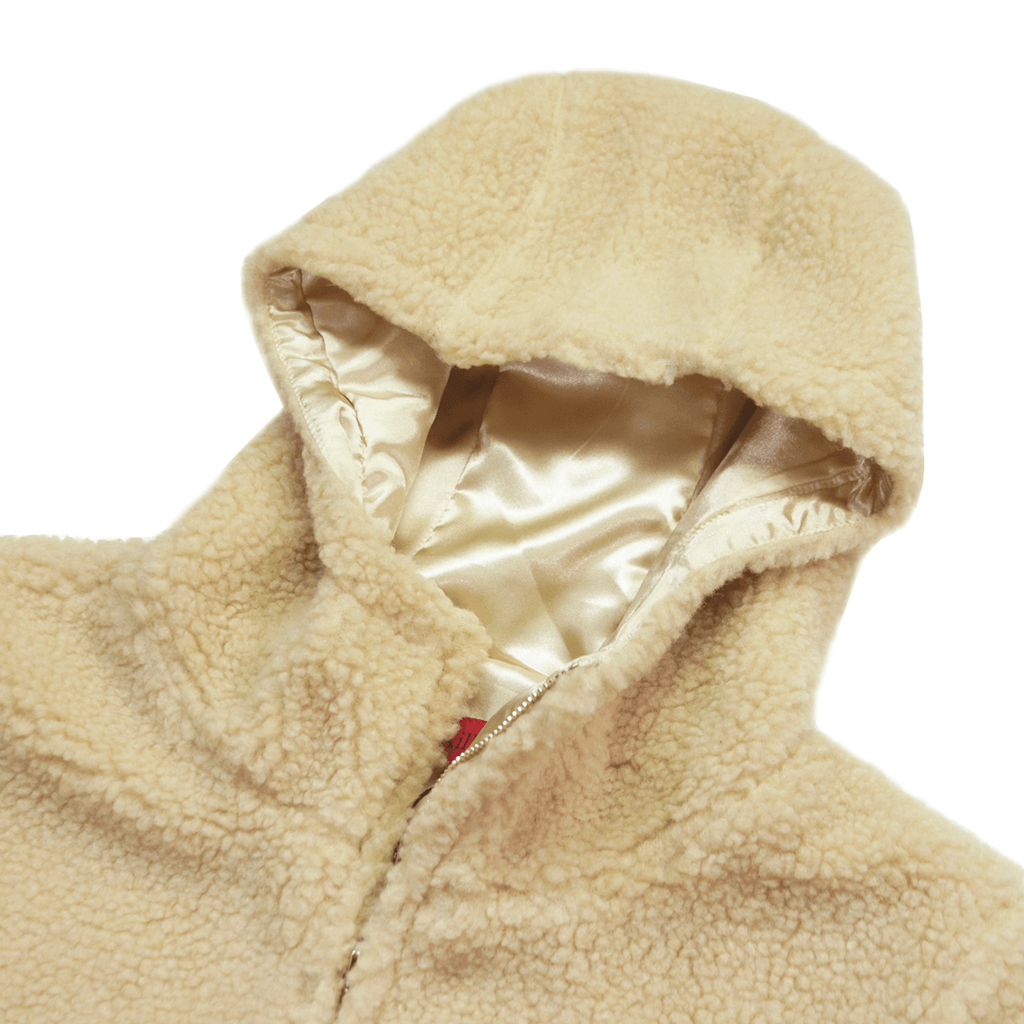 Sherpa Half-Zip Pullover Hoodie - Ivory