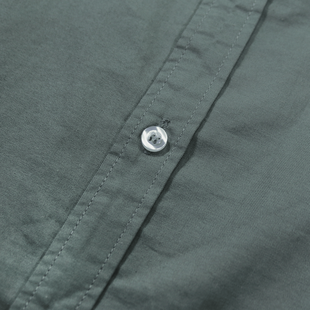 Oxford Button-up LS - Washed Olive