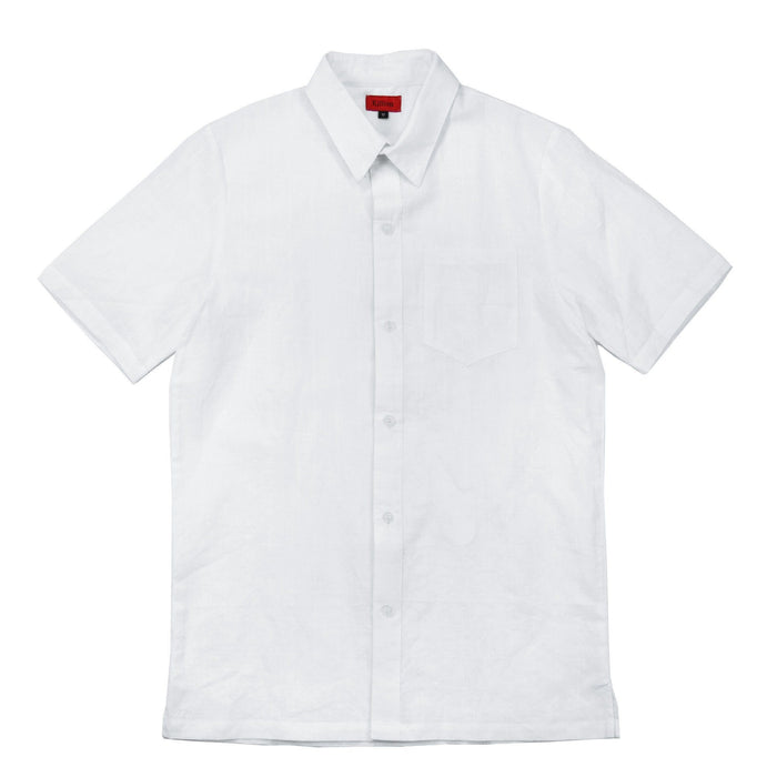 Crosspat Linen Buttonup - White