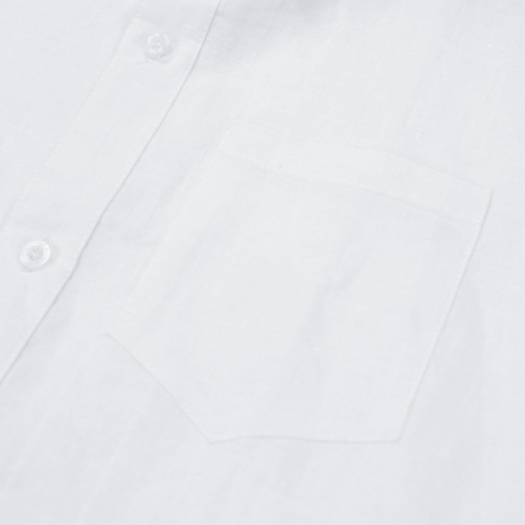 Crosspat Linen Buttonup - White