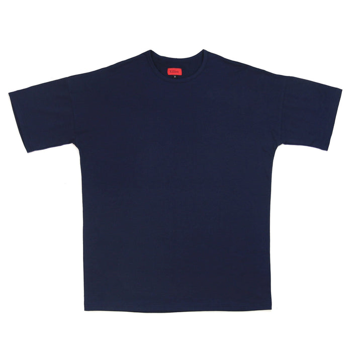 Essential Dropped Shoulder Box Tee - Navy