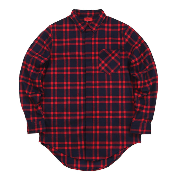 Essex Flannel Buttonup - Red/Navy