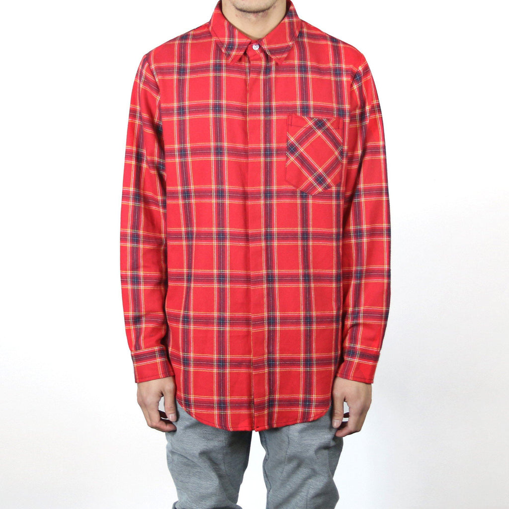 Brighton Flannel LS Buttonup - (Red)