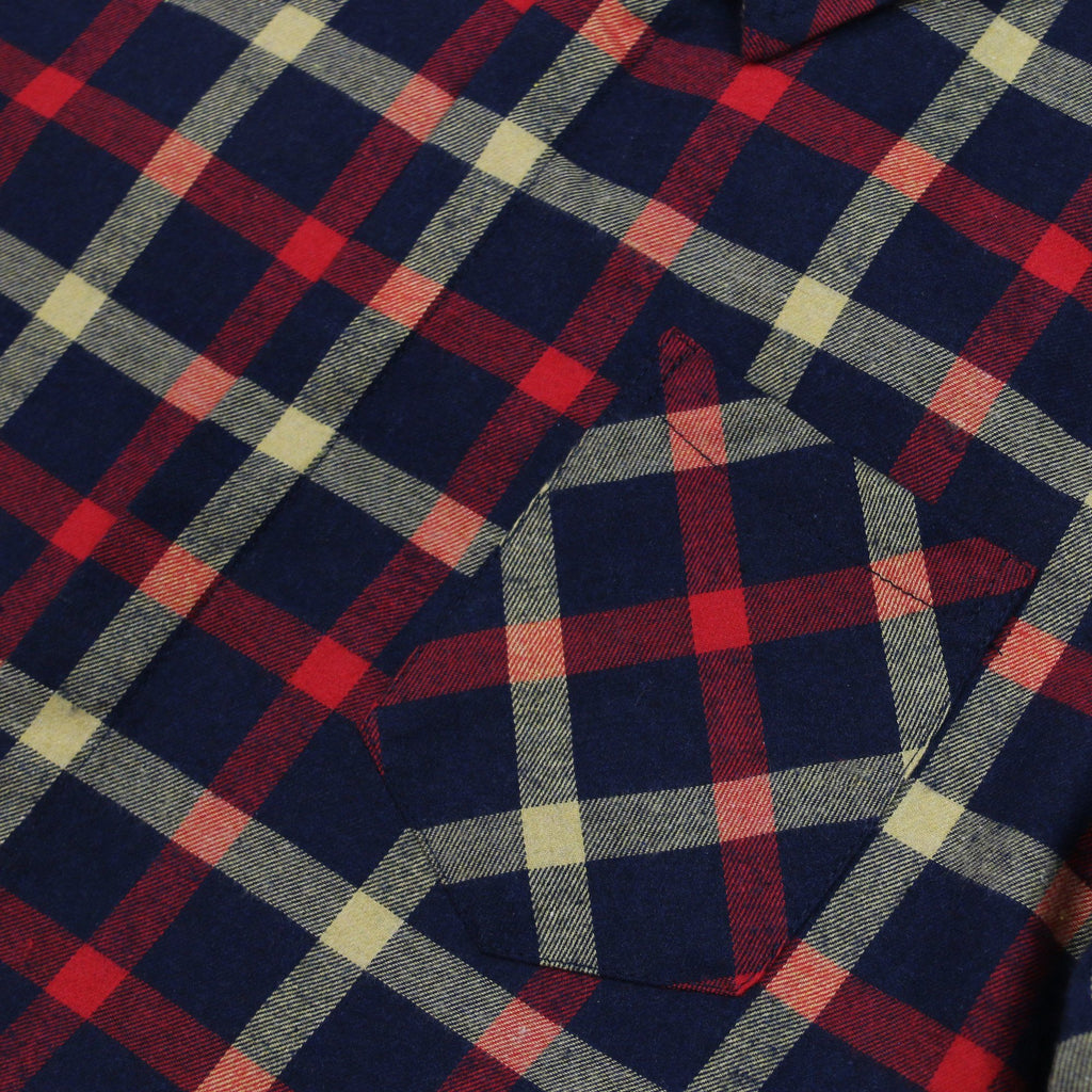 Plancheck Flannel LS Buttonup - Navy/Red/Yellow