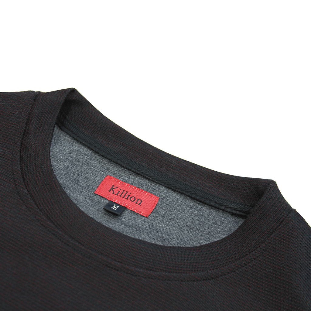 Jacquard Box Tee - Black/Red