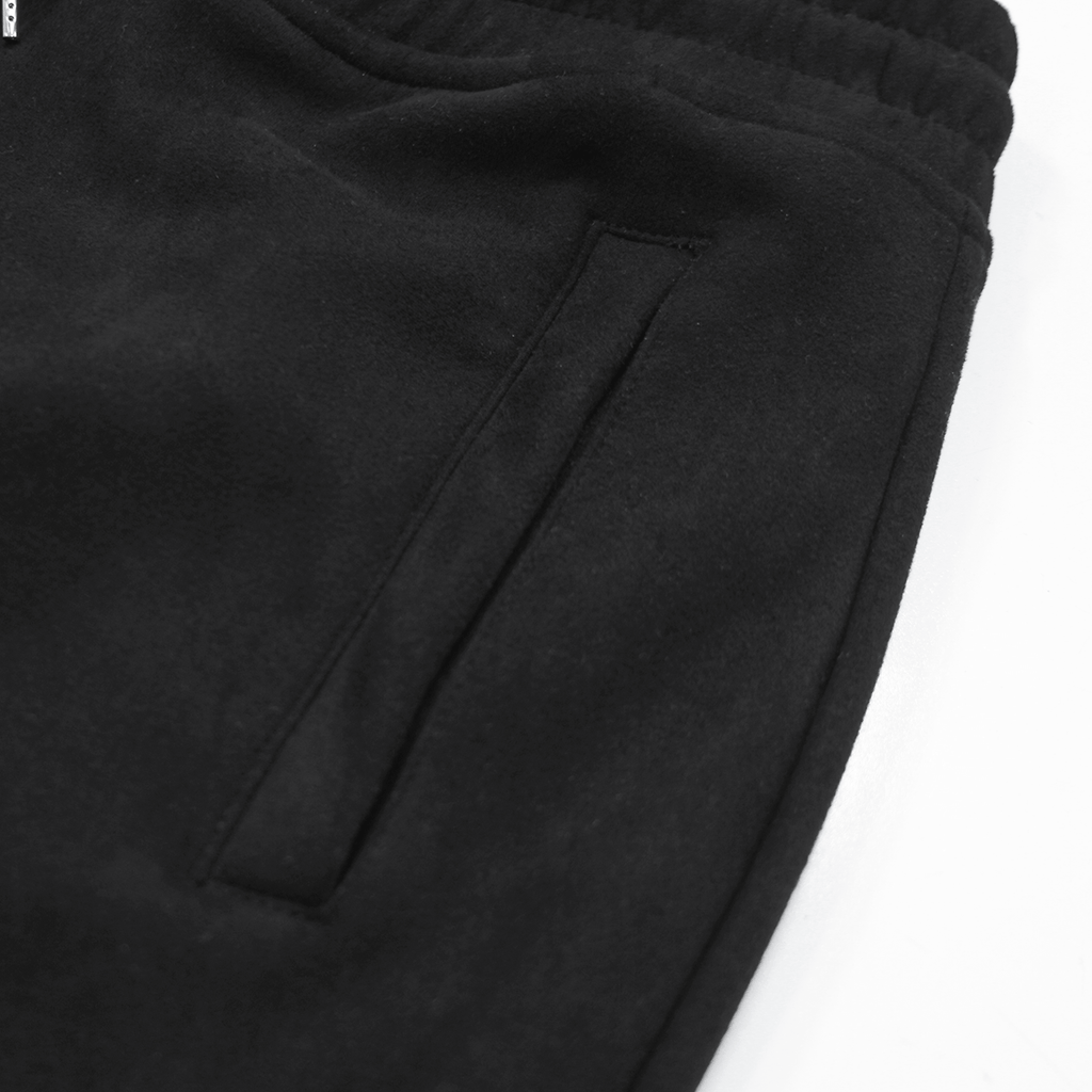 Suede Jogger - Black