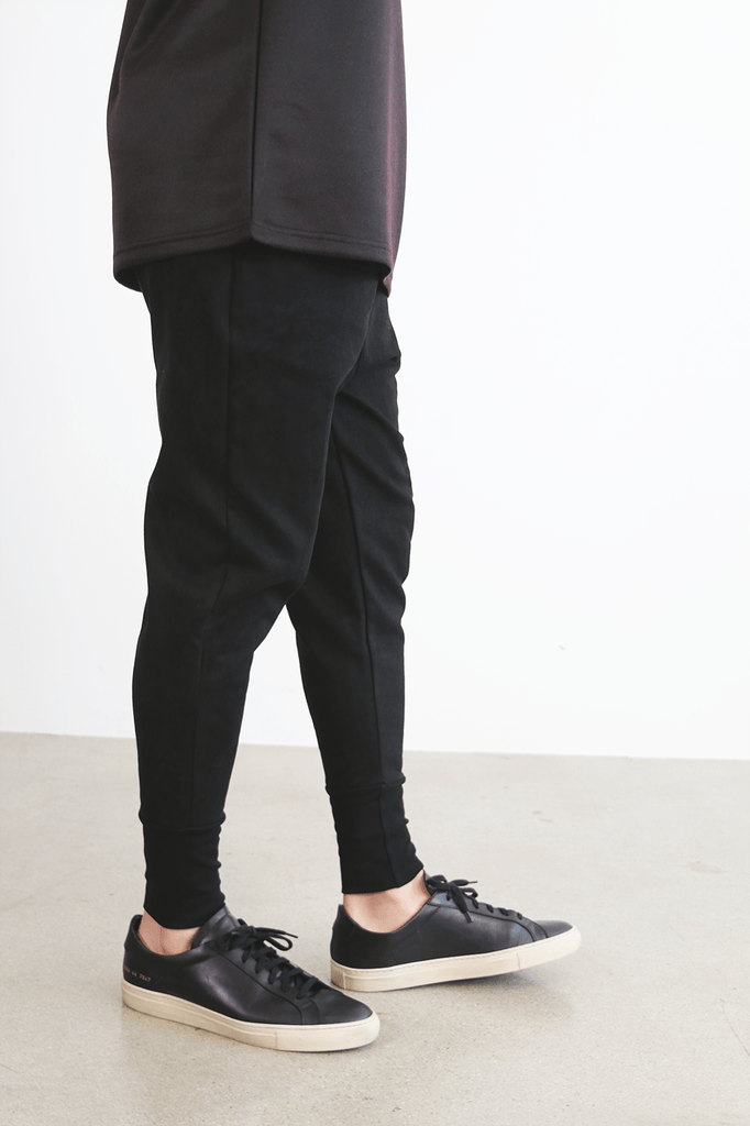 Suede Jogger - Black