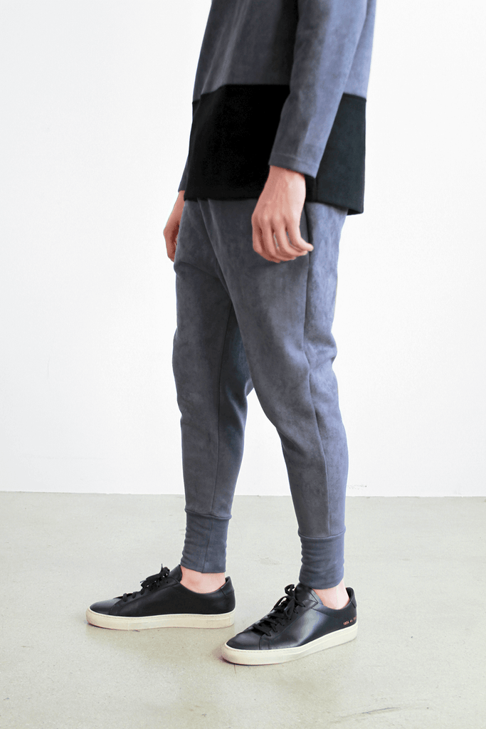 Suede Jogger - Grey