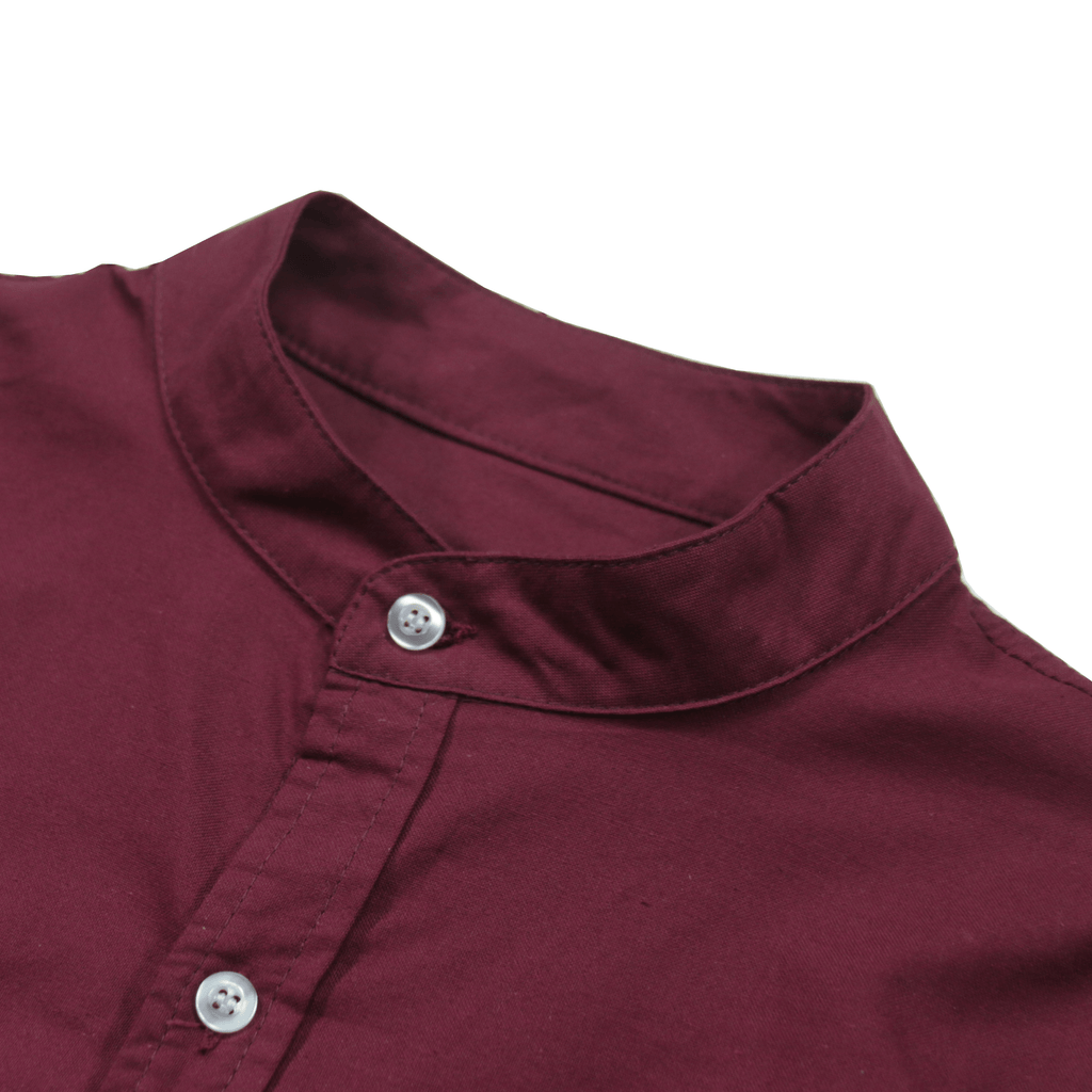 Slone Button-Up Shirt - Burgundy/Navy