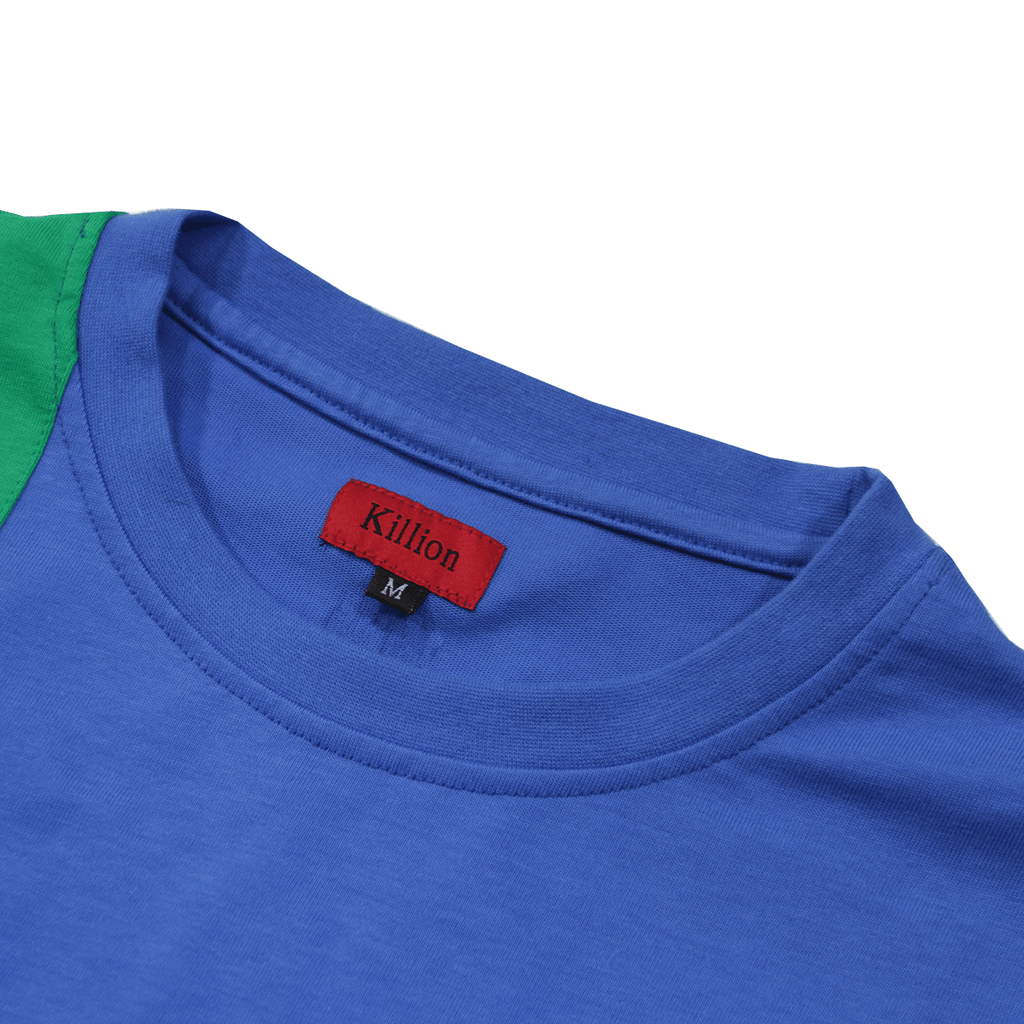 Vert Block Boxy Tee - Navy/Green/Sand