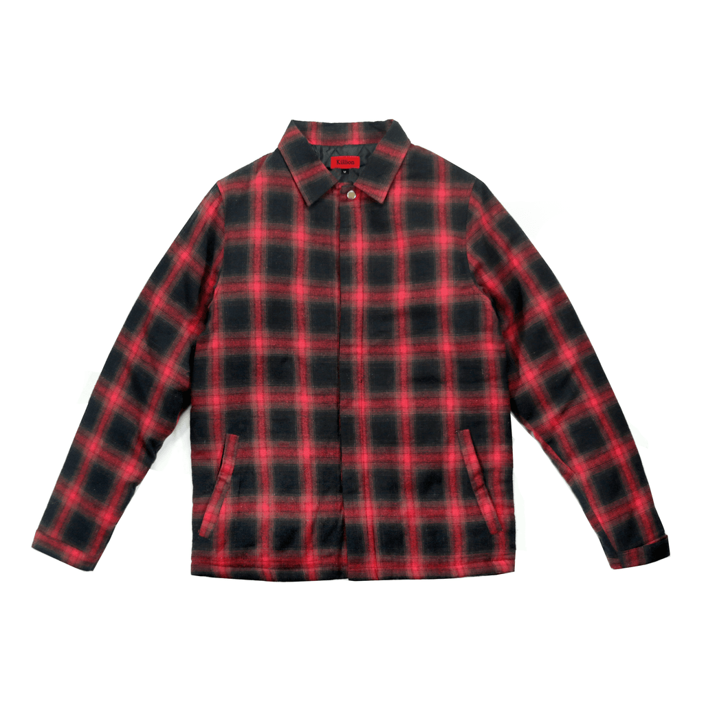 Checkered sales jacket red