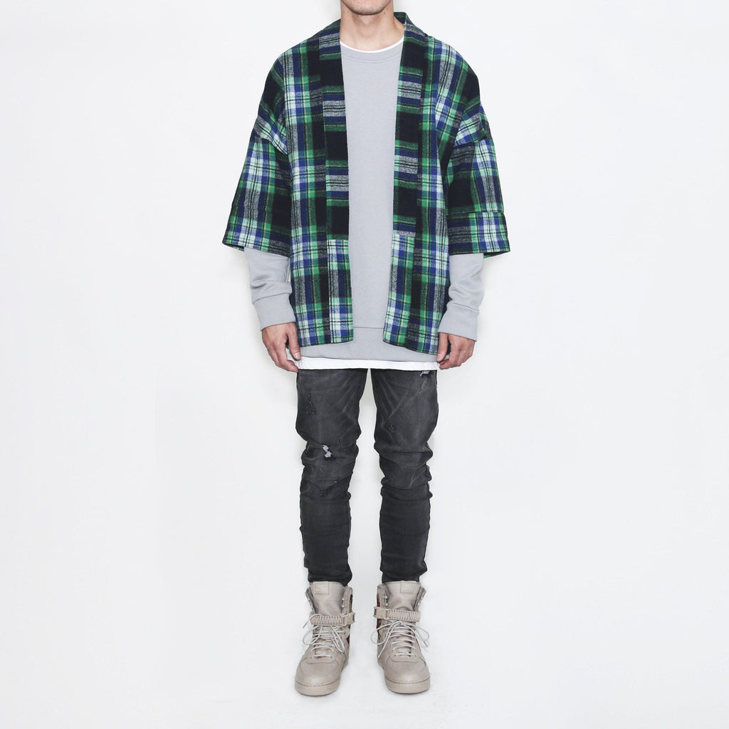 Modern Kimono Flannel - Green