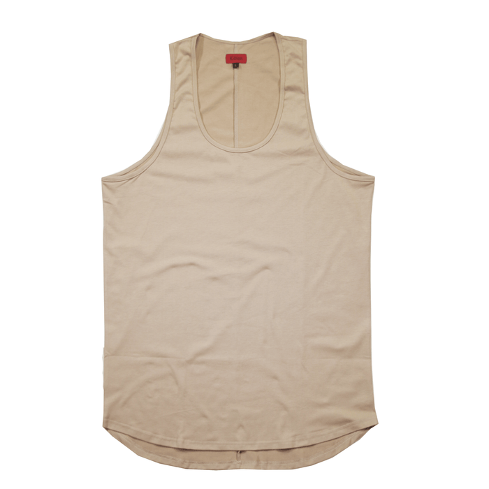 SI Scalloped Tank Top - Tan