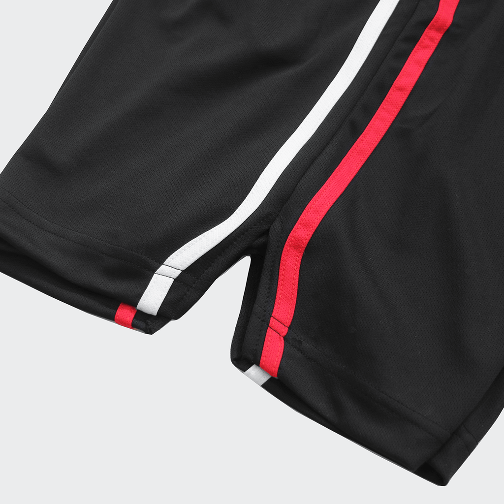 Split Stripe Basketball Shorts Black
