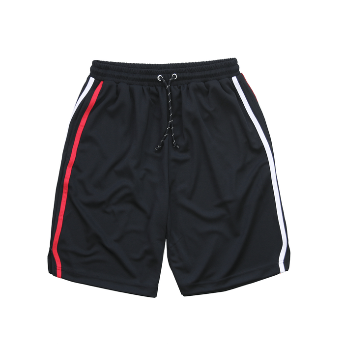 Split Stripe Basketball Shorts - Black